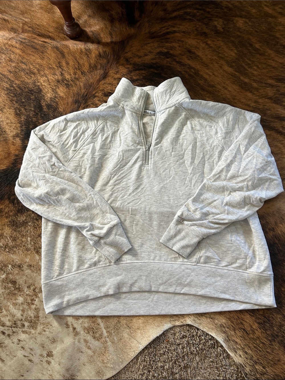 DSG Light Gray Half-Zip Men's Sweater